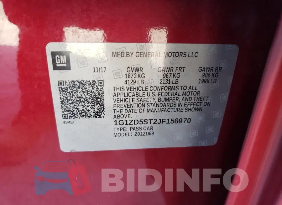 1G1ZD5ST2JF156970 Photo# 12