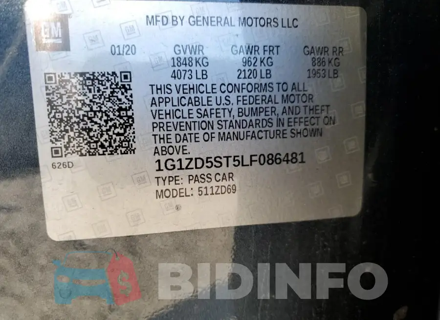1G1ZD5ST5LF086481 Photo# 12