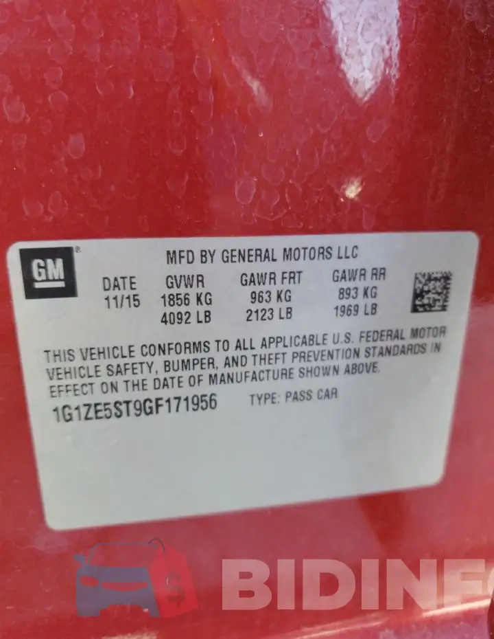 1G1ZE5ST9GF171956 Photo# 13