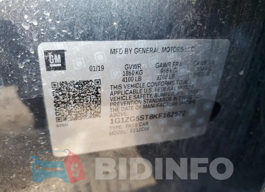 1G1ZG5ST8KF162572 Photo# 13