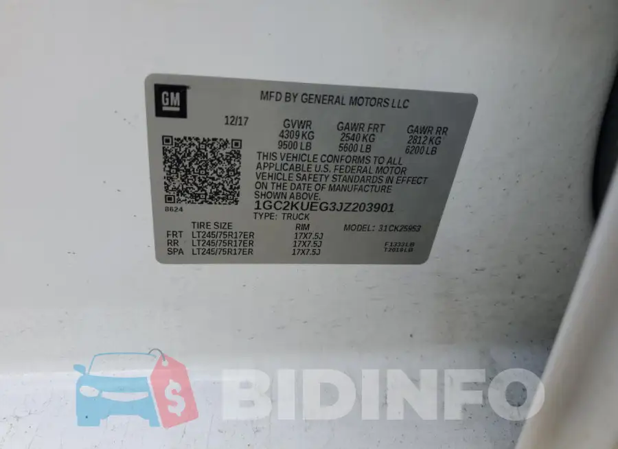 1GC2KUEG3JZ203901 Photo# 12