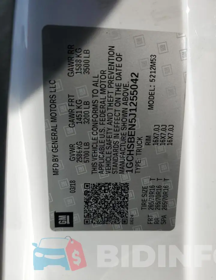 1GCHSBEN5J1255042 Photo# 12