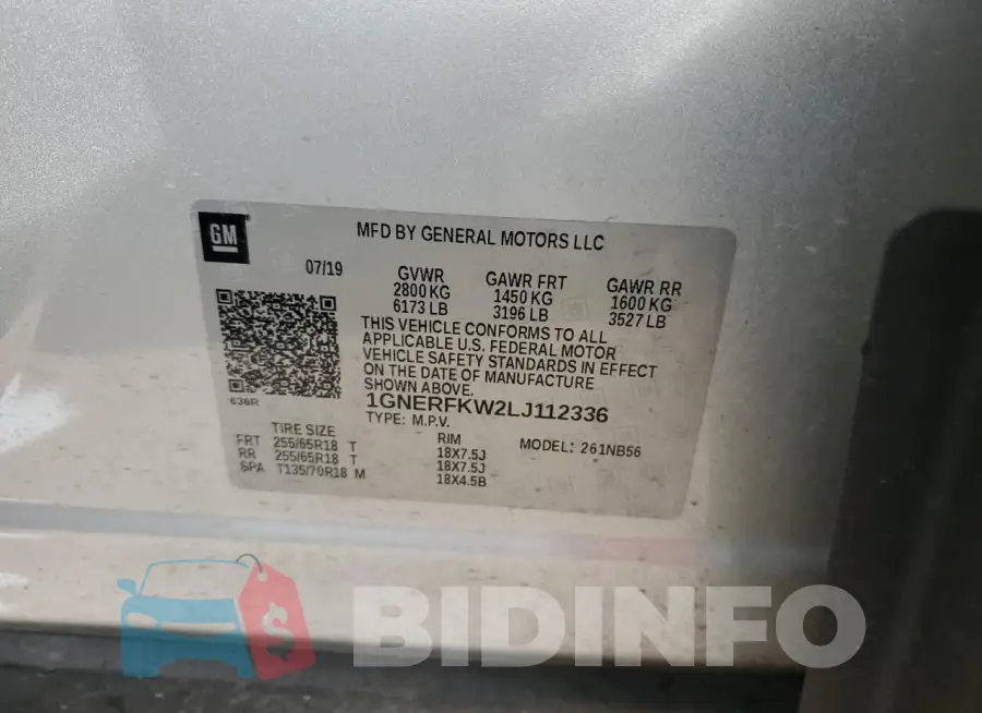 1GNERFKW2LJ112336 Photo# 13