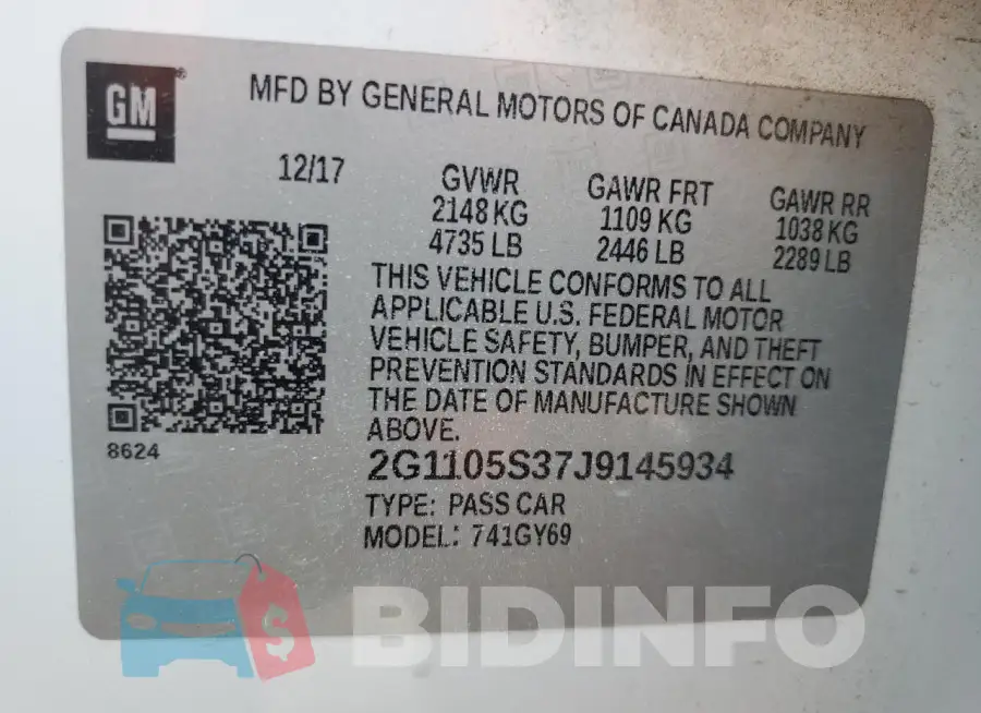2G1105S37J9145934 Photo# 13