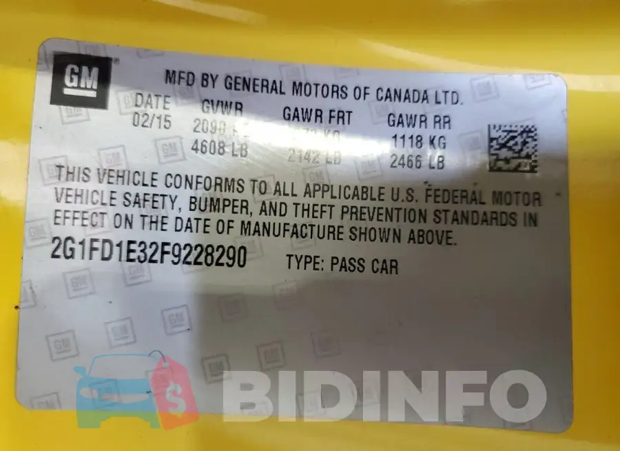 2G1FD1E32F9228290 Photo# 12