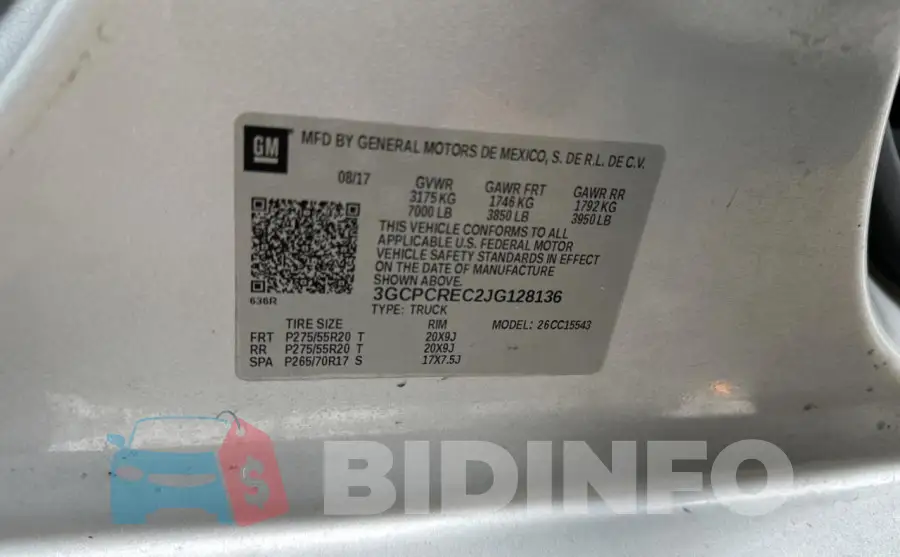 3GCPCREC2JG128136 Photo# 10