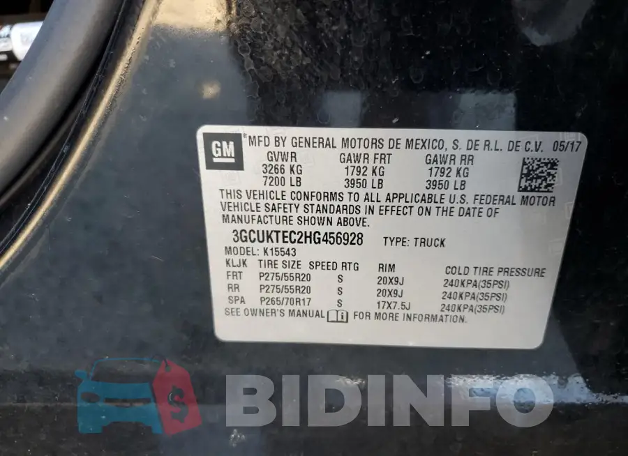 3GCUKTEC2HG456928 Photo# 12