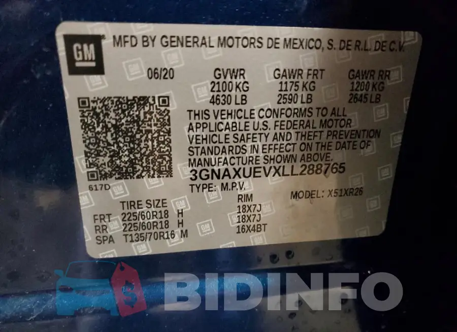 3GNAXUEVXLL288765 Photo# 14