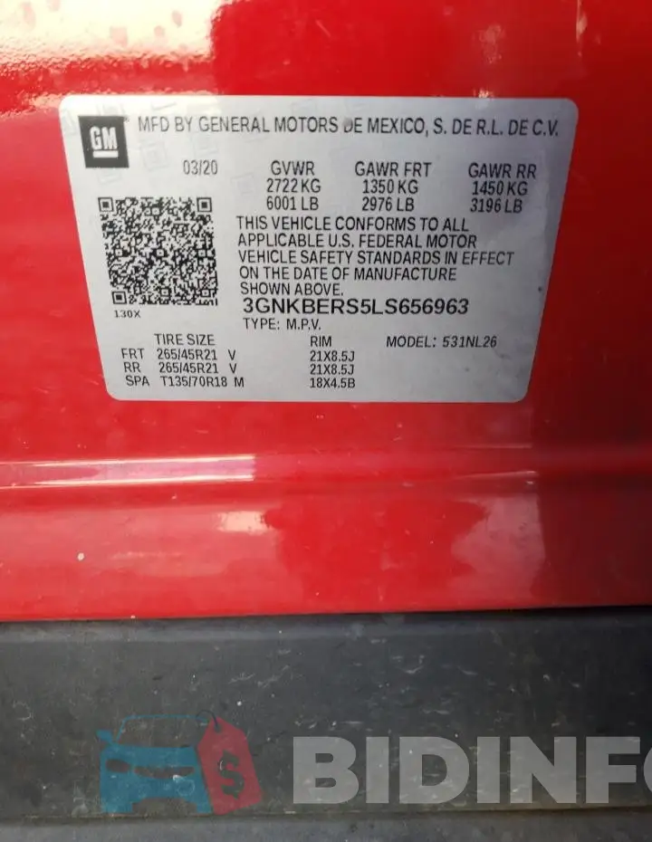 3GNKBERS5LS656963 Photo# 13