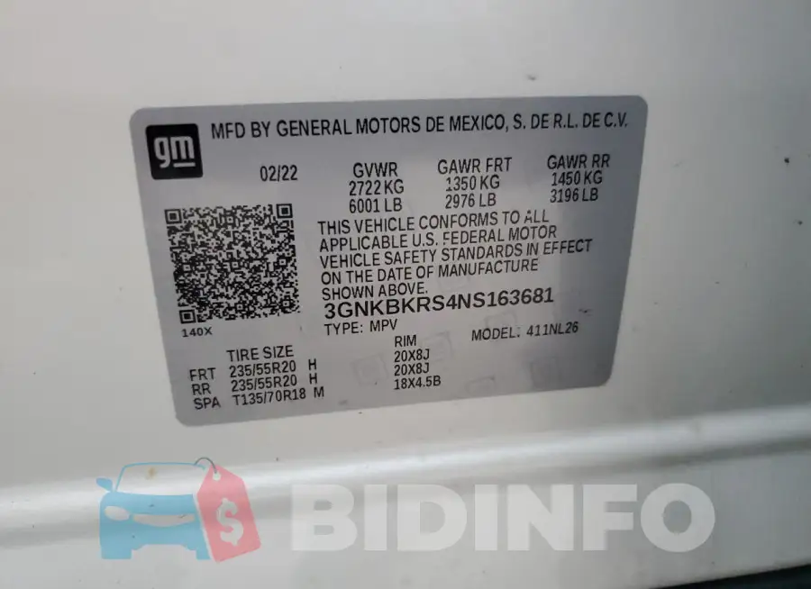 3GNKBKRS4NS163681 Photo# 13