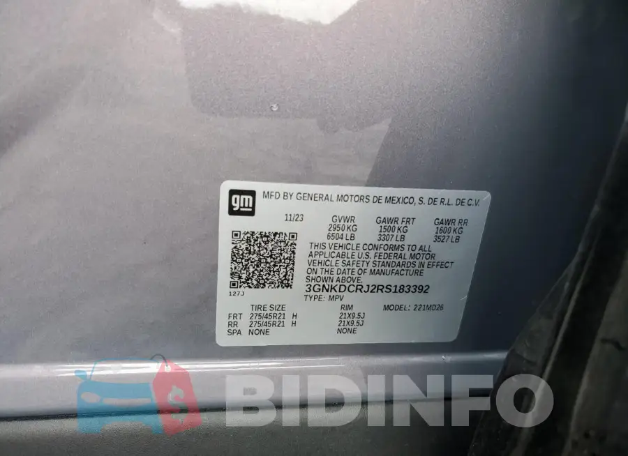 3GNKDCRJ2RS183392 Photo# 13