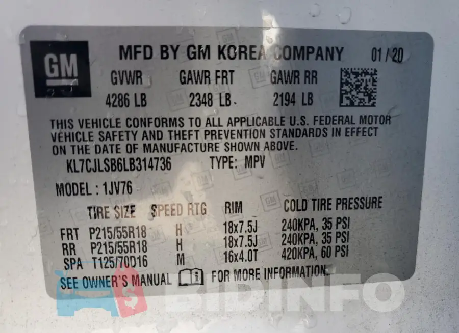 KL7CJLSB6LB314736 Photo# 13
