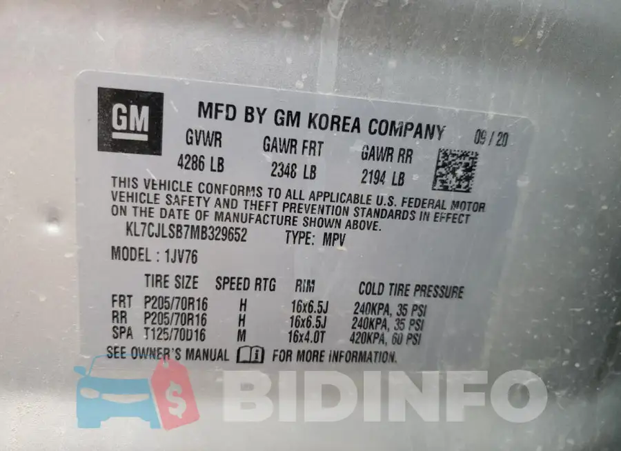KL7CJLSB7MB329652 Photo# 14