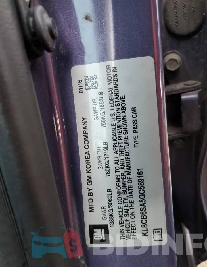 KL8CB6SA5GC589161 Photo# 13