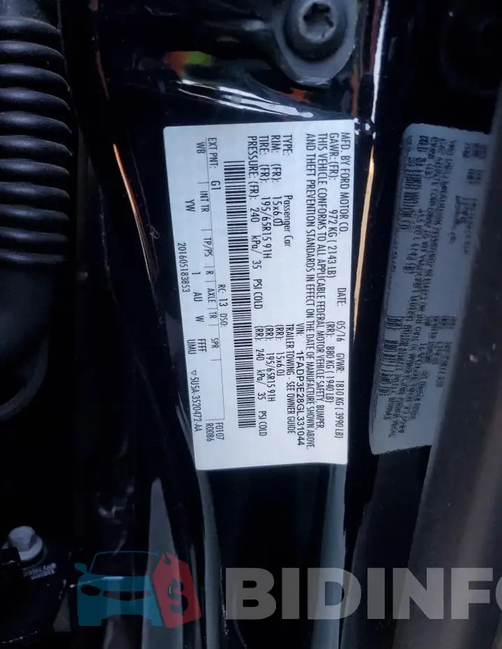 1FADP3E28GL331044 Photo# 13