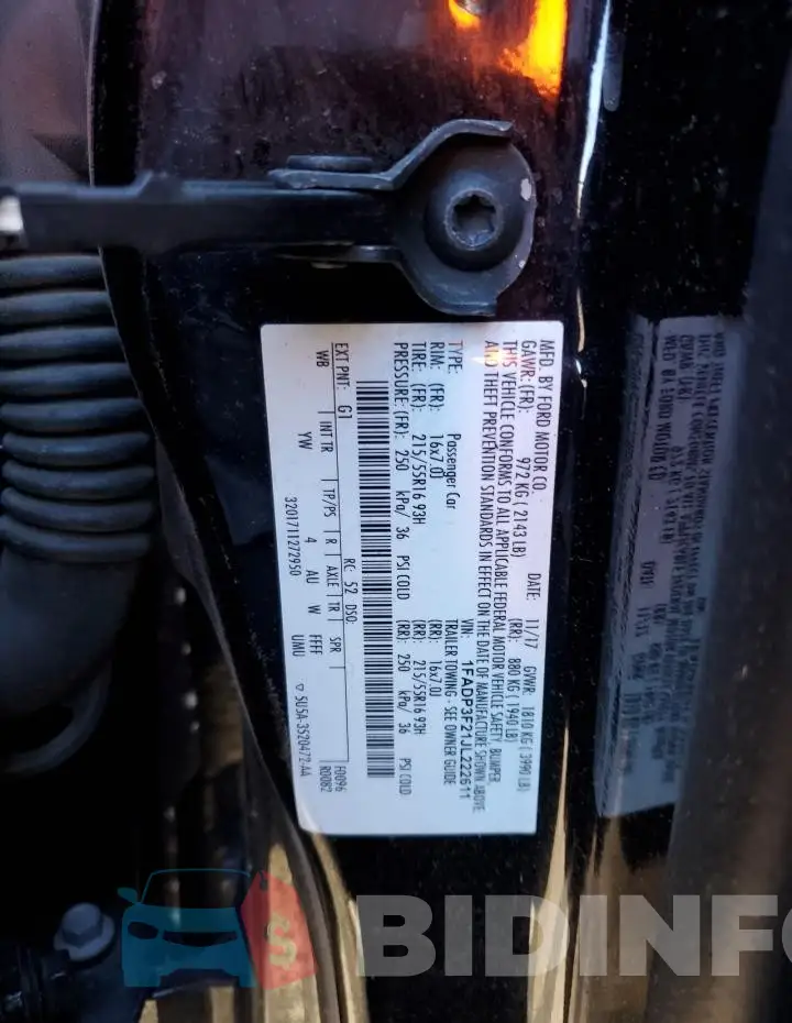 1FADP3F21JL222611 Photo# 12
