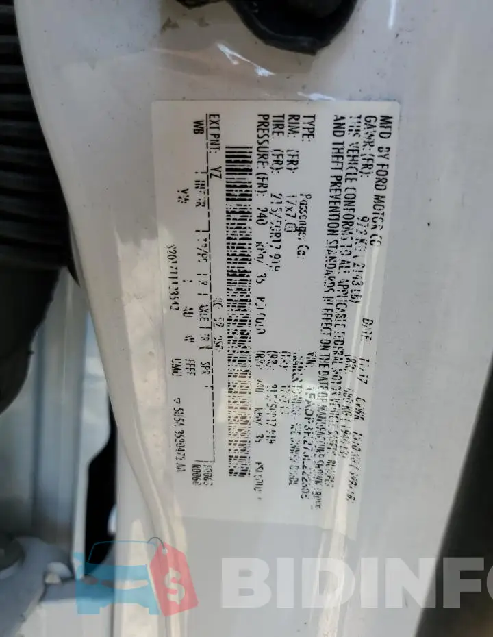 1FADP3H27JL222805 Photo# 12