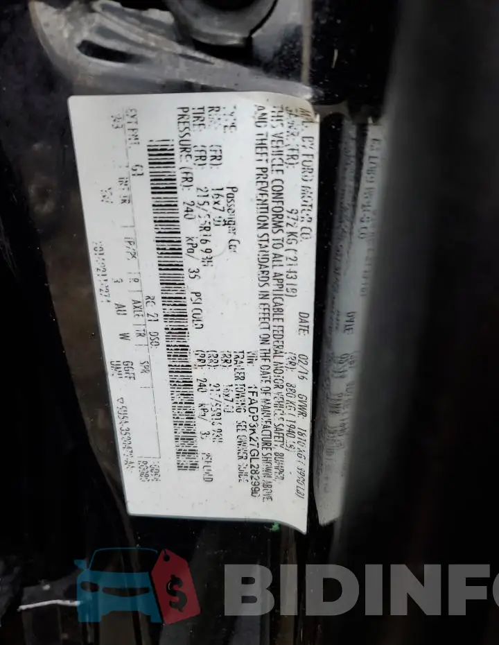1FADP3K27GL282990 Photo# 12
