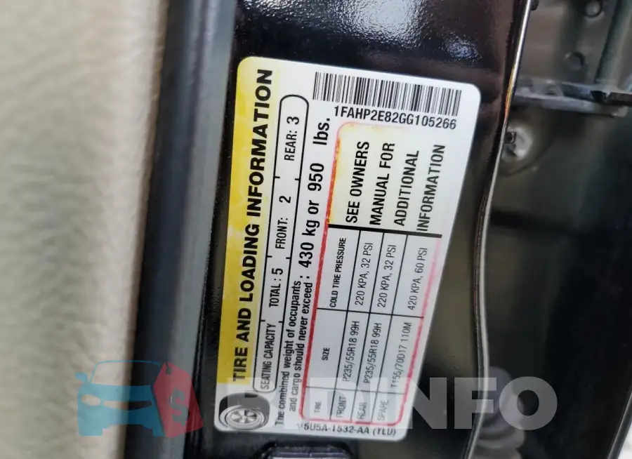 1FAHP2E82GG105266 Photo# 12