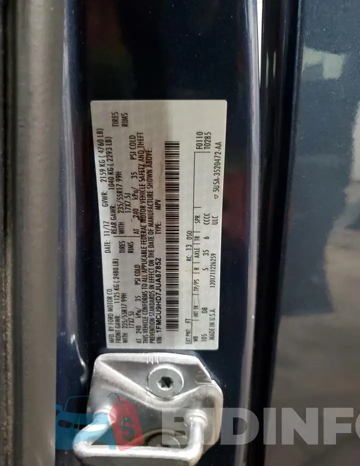 1FMCU9HD7JUA87852 Photo# 13
