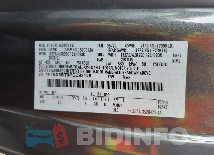 1FT8X3BT9PED93128 Photo# 8