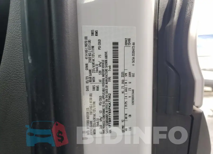 1FTBR1Y85PKA77962 Photo# 13