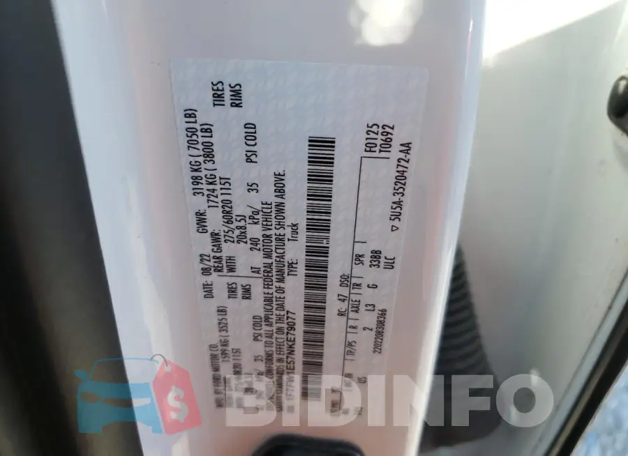 1FTFW1E57NKE79077 Photo# 12