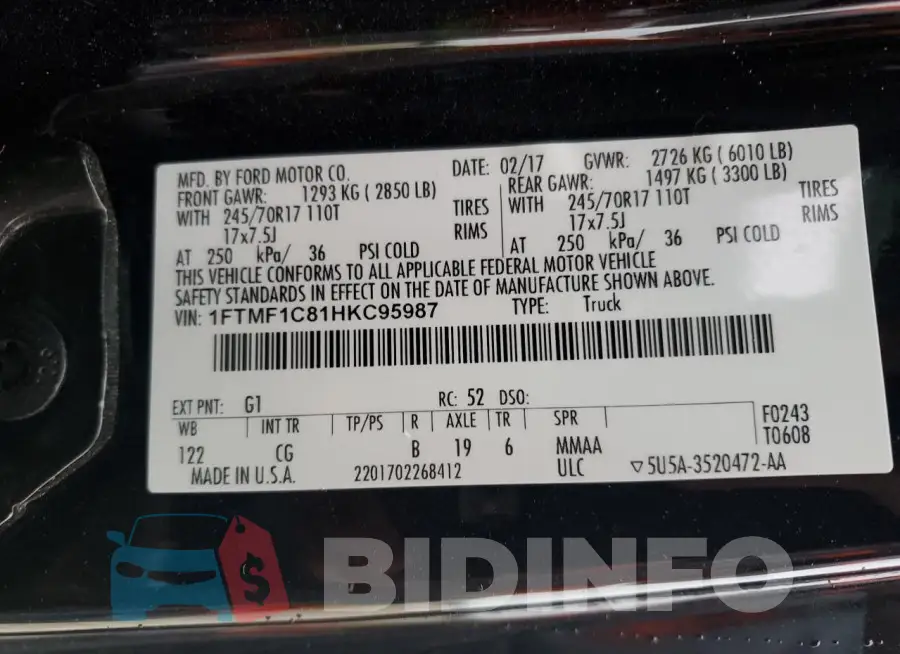 1FTMF1C81HKC95987 Photo# 12