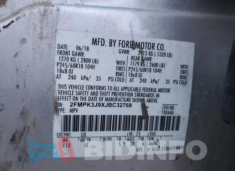 2FMPK3J9XJBC32768 Photo# 13