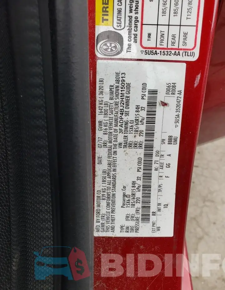 3FADP4BJ2HM150913 Photo# 12