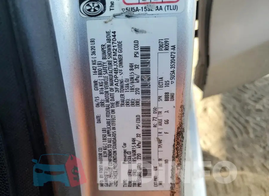 3FADP4BJXFM217044 Photo# 12