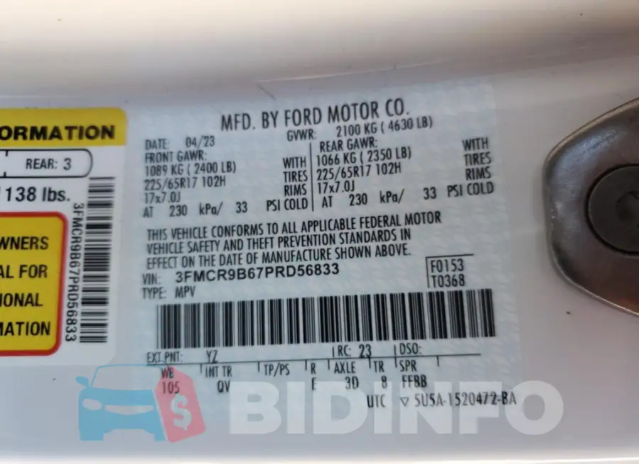 3FMCR9B67PRD56833 Photo# 14