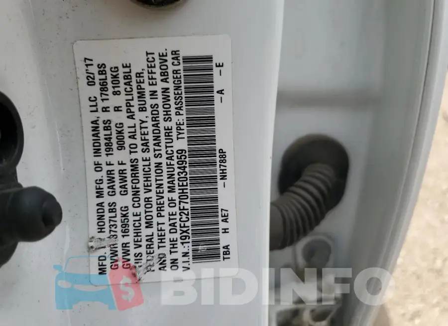 19XFC2F70HE034959 Photo# 12