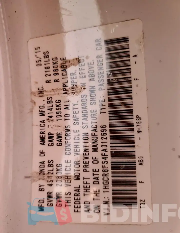 1HGCR6F54FA012696 Photo# 12