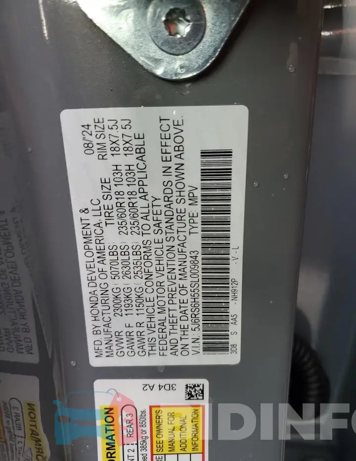 5J6RS6H55SL009843 Photo# 14