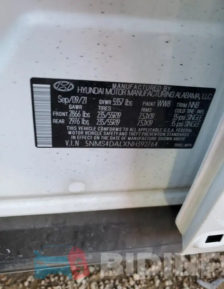 5NMS4DALXNH392764 Photo# 13