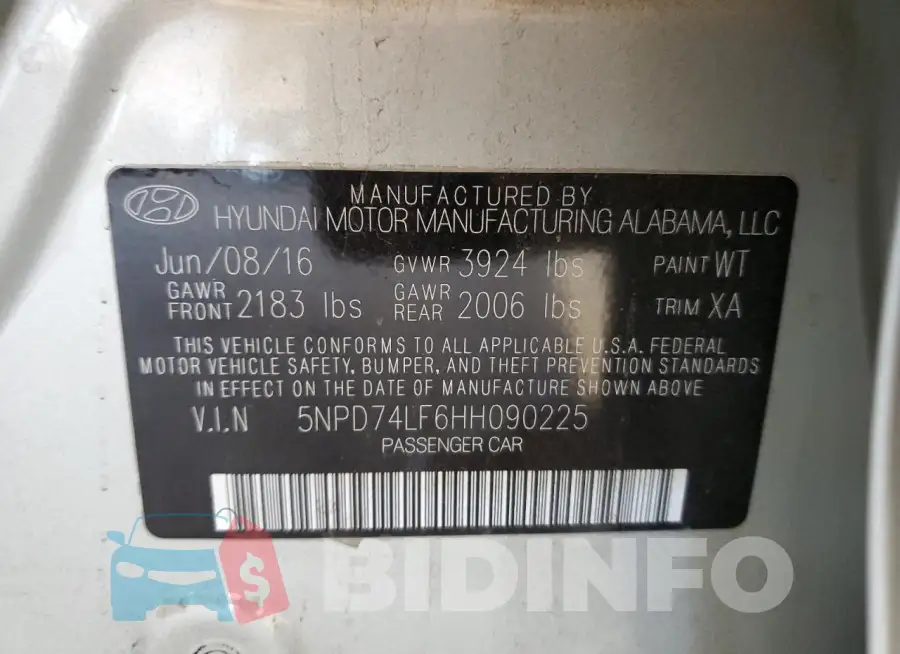 5NPD74LF6HH090225 Photo# 12