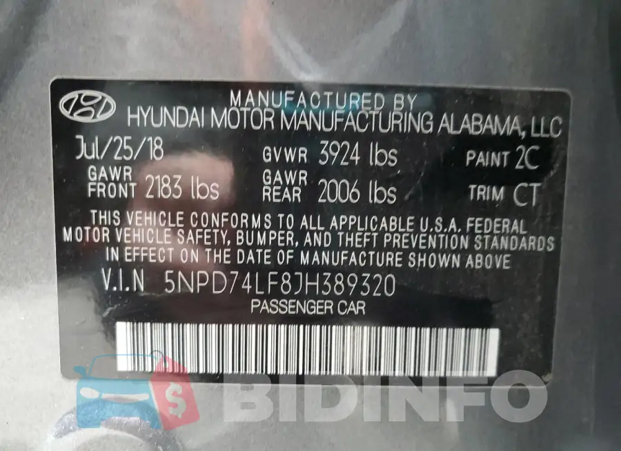 5NPD74LF8JH389320 Photo# 12