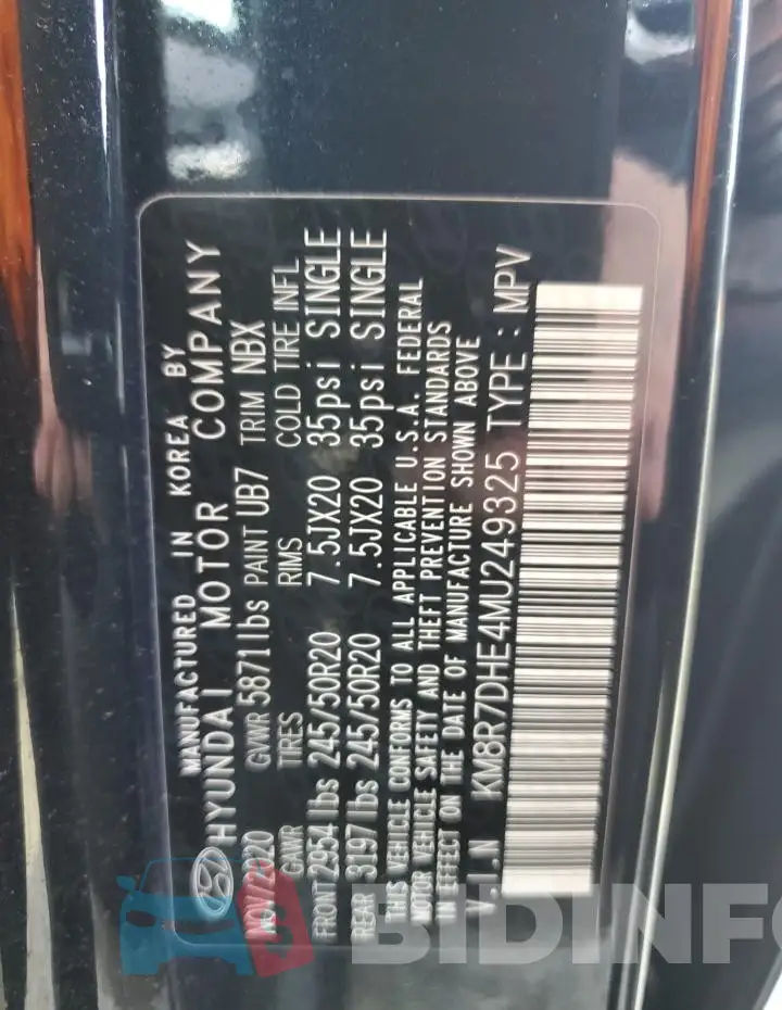 KM8R7DHE4MU249325 Photo# 14
