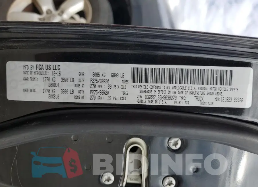 1C6RR7LG5HS638279 Photo# 12