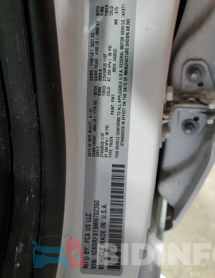 1C6SRFBT9MN702360 Photo# 12