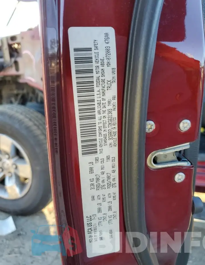 3C6RR7LT2KG631303 Photo# 13