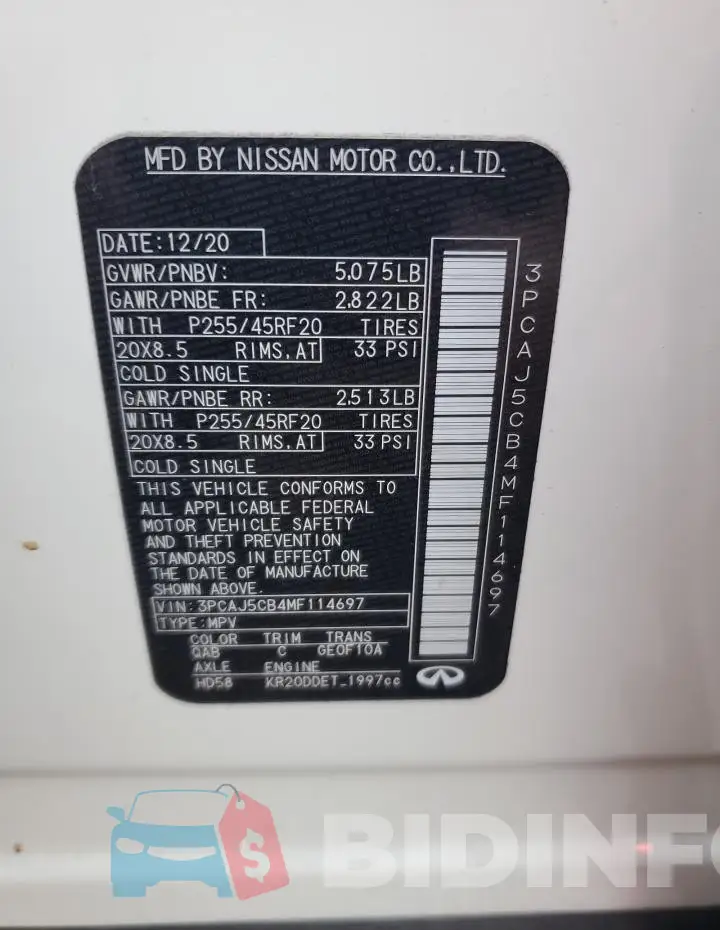 3PCAJ5CB4MF114697 Photo# 13