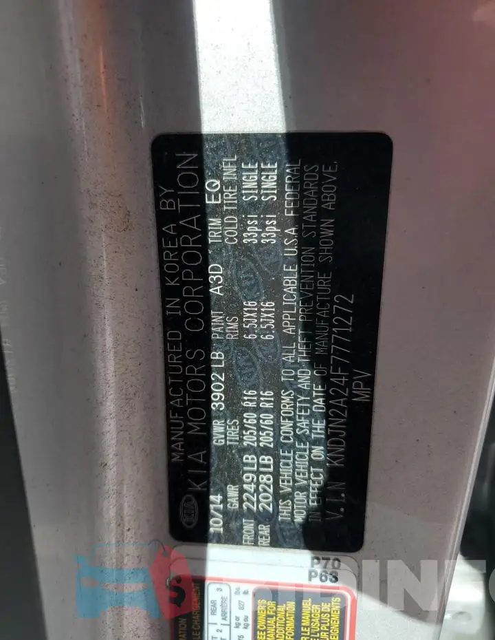 KNDJN2A24F7771272 Photo# 12