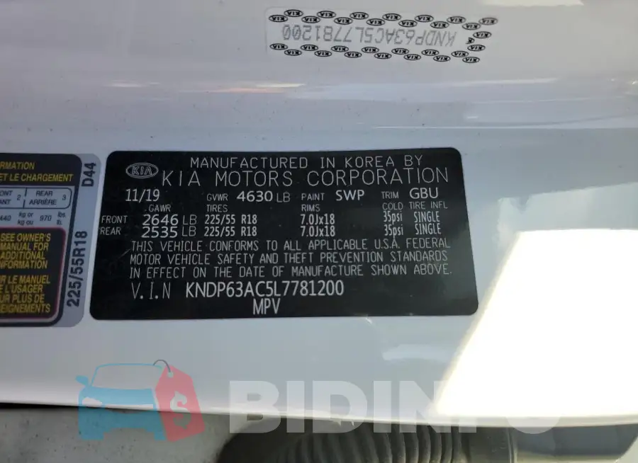 KNDP63AC5L7781200 Photo# 13