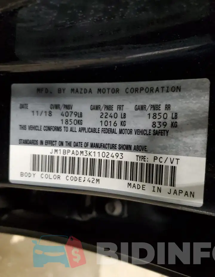 JM1BPADM3K1102493 Photo# 12