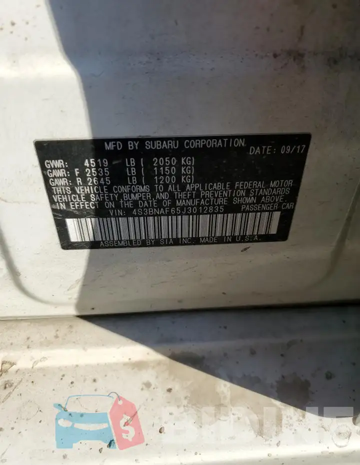 4S3BNAF65J3012835 Photo# 12