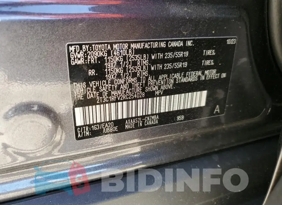 2T3C1RFV2RC254028 Photo# 13