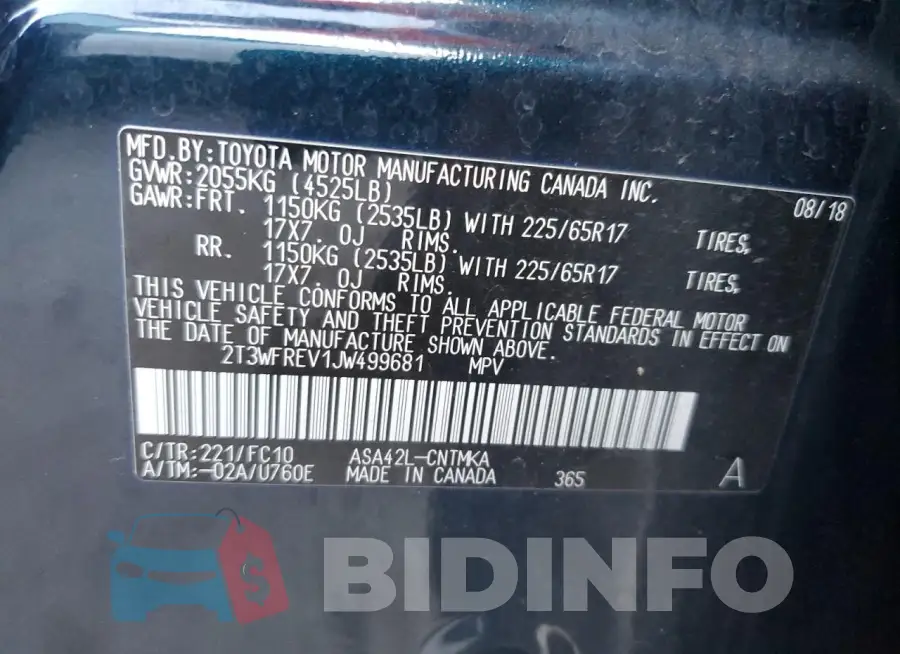 2T3WFREV1JW499681 Photo# 13