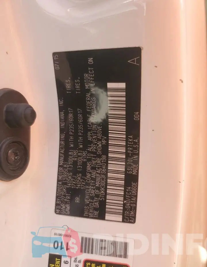 5TDKK3DC3FS640198 Photo# 14